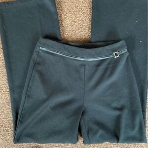 NEW York & Company stretch slacks with faux leather trim and buckle. Petite pant